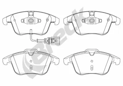 Комплект тормозных колодок, дисковый тормоз BRECK купить